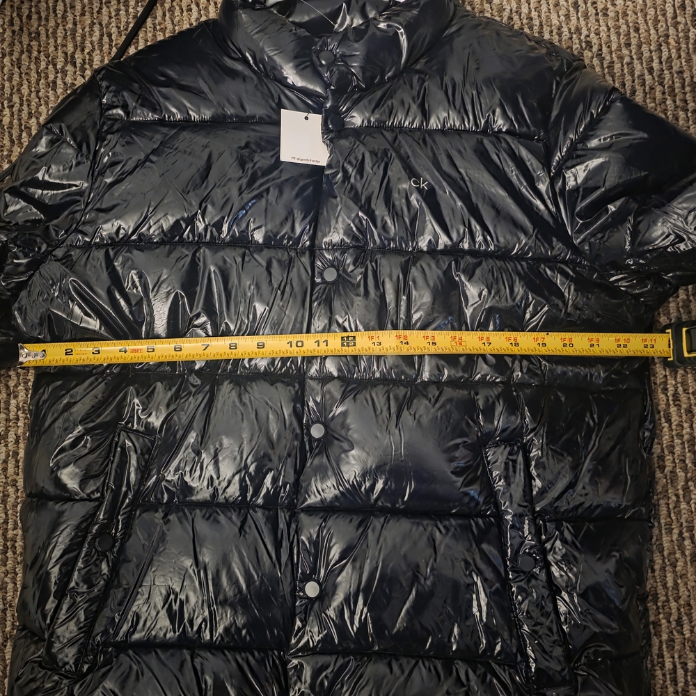 🆕Calvin Klein Men’s Large BlackPuffer Jacket Lightweight Quilted Winter Coat CK - Picture 6 of 8